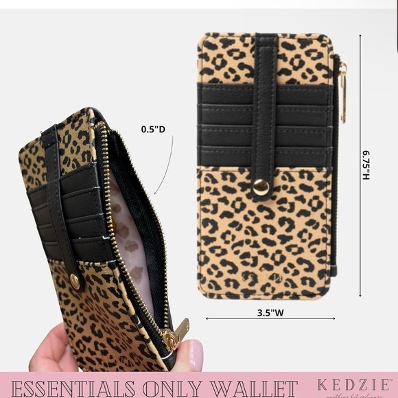 Kedzie Essentials Only Zippered Wallet - Just Kitten V2 (Vegan Leather) - Picture 2 of 3